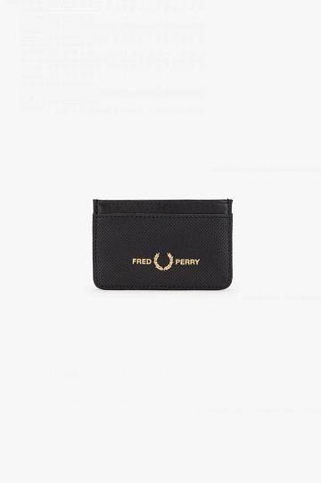 Black Fred Perry Piqué Textured Card Men's Bags | PH 1052RVDW